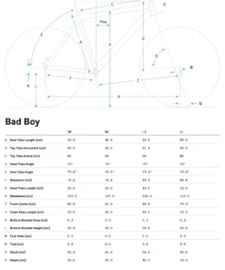 Cannondale Bad Boy 2 - 2022 | Herrenräder/Kompletträder | Urban Bike -Fahrradts Verkaufsladen Bad Boy Geo Table