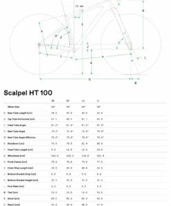 Cannondale SCALPEL HT Carbon 2 - 2022 - PRH | MTB Hardtail | Hochwertiges Carbon-Mountainbike -Fahrradts Verkaufsladen C21 ScalpelHT100 GeoTable scaled
