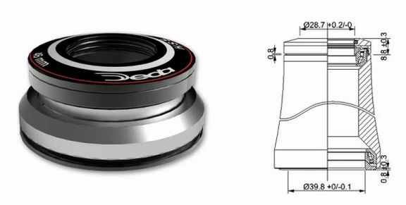 Deda-elementi Deda IN-5 Steuersatz Tapered 1 1/8" - 1.5" | Hochwertiger Steuersatz für Rennräder 2 Deda-elementi Deda IN-5 Steuersatz Tapered 1 1/8" - 1.5" | Hochwertiger Steuersatz für Rennräder – Bild 2