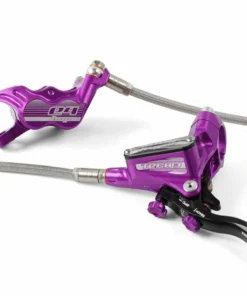 HOPE Tech3 E4 Scheibenbremsanlage 4-Kolben mit Stahlflexleitung für (e)Bullitt -Fahrradts Verkaufsladen HOPE Tech3 E4 Bremse purple