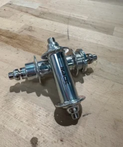 MACK HUBS Superlight Track Naben-Set Low Flange -geschlitzt- 16 Loch Silber Fixed-only | Hochwertige Laufradnaben