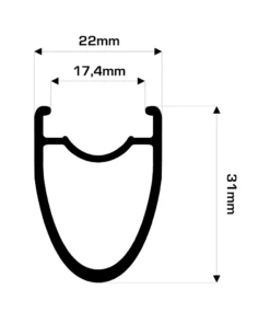 SMParts SM-Parts SMP30 DISC Hochprofil Aluminium Felge 28" 700c - Leichtlauf-Felge für Fahrräder -Fahrradts Verkaufsladen SM Parts SMP30 DISC Geo