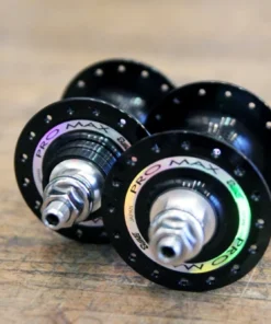 Suzue Pro Max CARBON Track Hochflansch Vorderradnabe - Schwarz | Hochwertige Laufradnabe für Rennräder