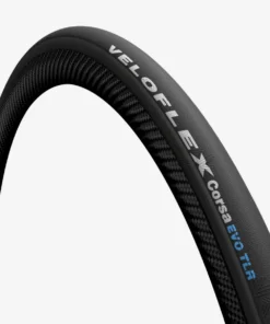 VELOFLEX CORSA EVO TLR Schwarz - Hochwertiger Open Tubular Faltreifen für Straßenräder