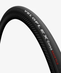 VELOFLEX CORSA RACE TLR 25 Schwarz - Open Tubular Faltreifen - 700 x 25 | Hochwertiger Rennradreifen