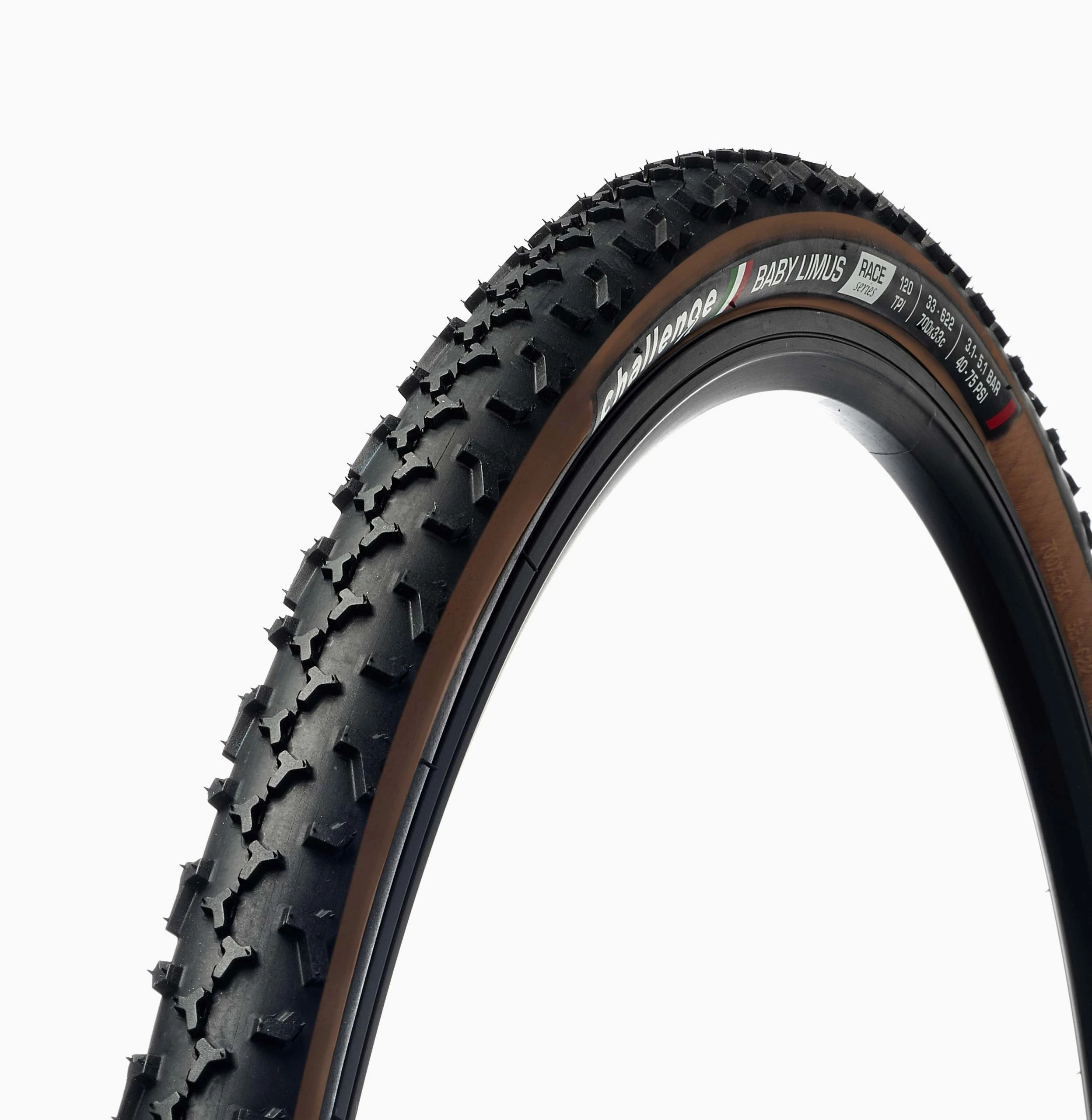 Challenge Baby Limus RACE 33 Cross Open Schwarz/Braun 700 x 33c - Gravel & Cyclocross Reifen