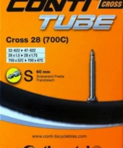 Continental Schlauch CROSS 700x32/47c SV 42mm - Hochwertiger Fahrradschlauch für MTB & Rennräder