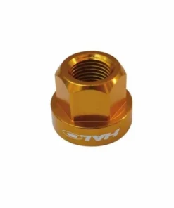 Halo Aluminium Axle Nuts Achsmuttern 9mm & 10mm - Präzisionsmuttern für Laufräder/Naben -Fahrradts Verkaufsladen huha m10 gld