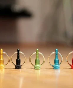 SMParts SM-Parts Ventiladapter Mit Schlüsselring SV Auf AV - Hochwertiger Reifenadapter für präzise Druckmessung